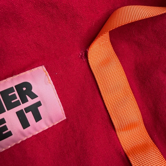 Mother Denim Move It Duffel Bag Red Orange - Picture 4 of 9